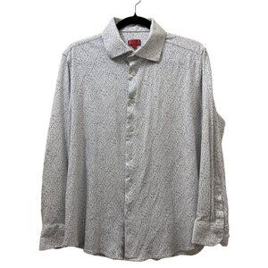 2/$30 ZNT18 Button Down Shirt Mens 16.5 32/33 Soft Stretch Office Casual Preppy